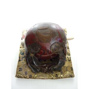 Vintage Mediation Chant Wood Bell Mokugyo Wooden Fish Temple Meditation Drum